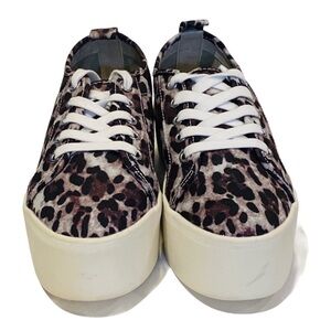 Aqua Leopard Print Women's Sneakers​